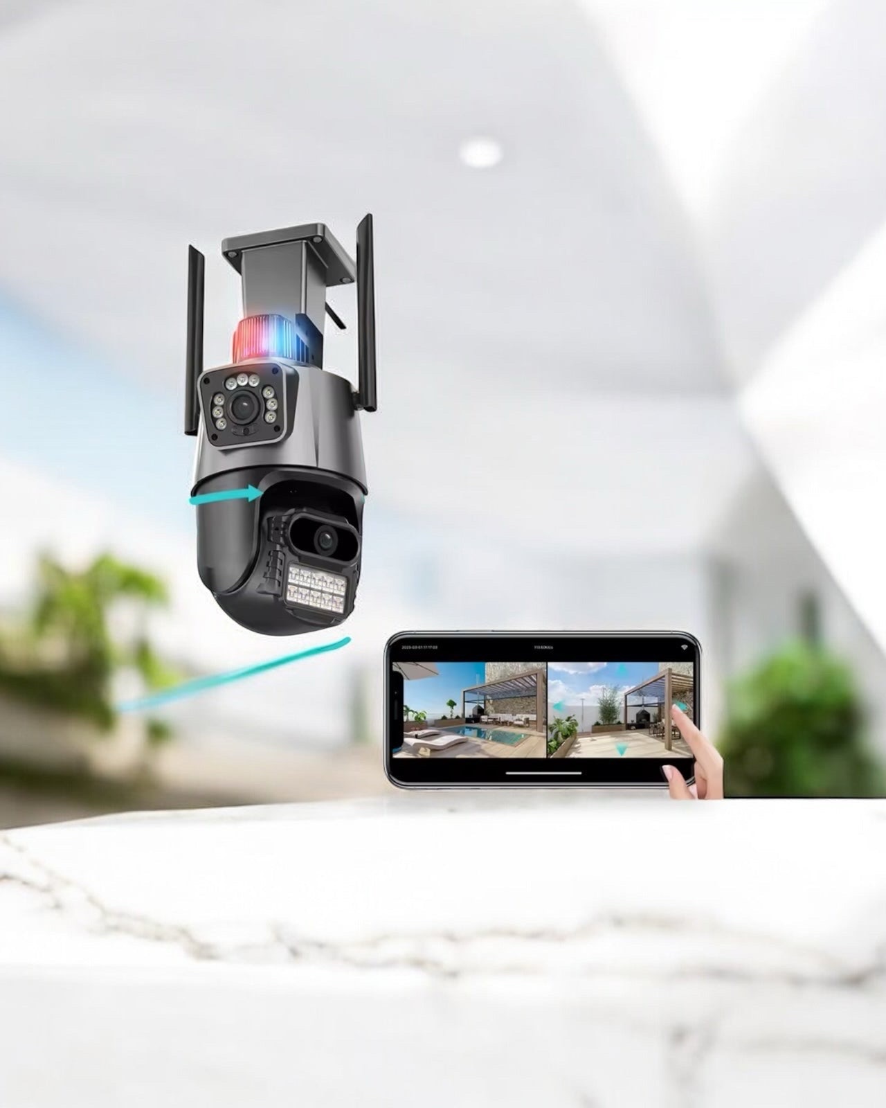 Camara Seguridad Doble Lente WIFI 4k - Image 3
